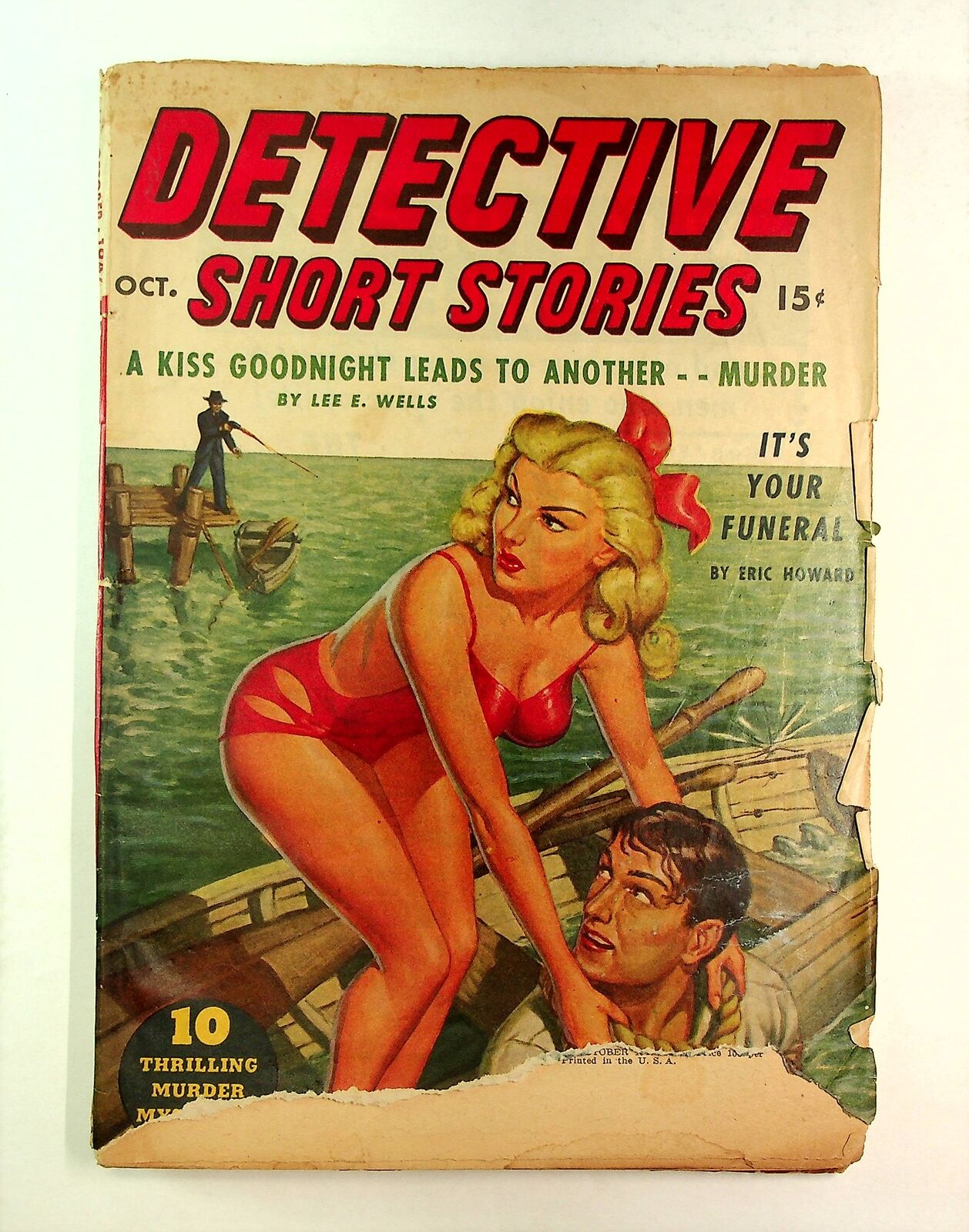 Detective Short Stories Pulp Oct 1947 Vol. 4 #6 GD