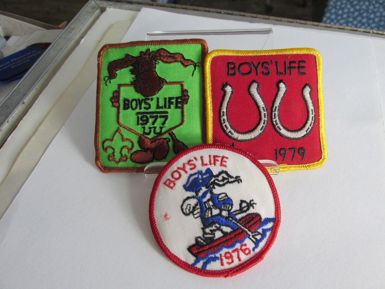 3 Different 1970s BSA Boy Scouts Boys Like Scouting Patches 1976-77-79 BSA patch