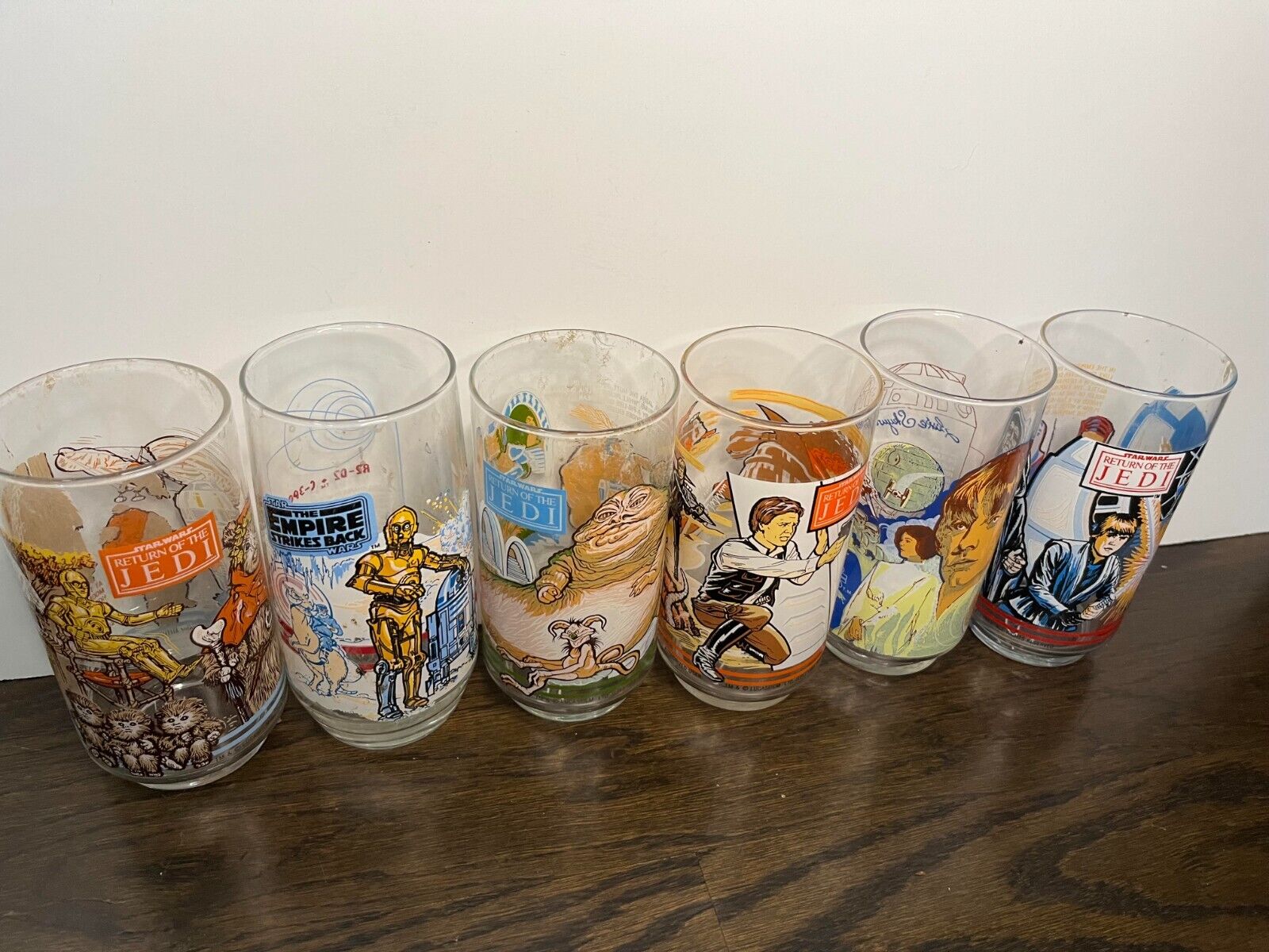 Burger King Vintage Star Wars Collectable Glasses, Good Condition. 