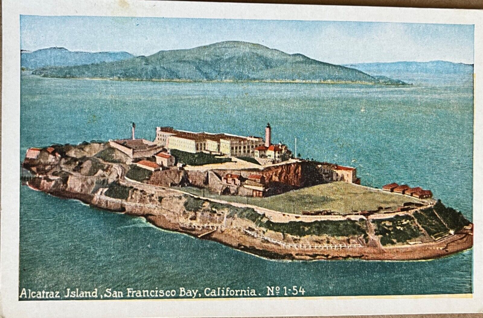 San Francisco CA Alcatraz Island California Vintage Postcard c1920