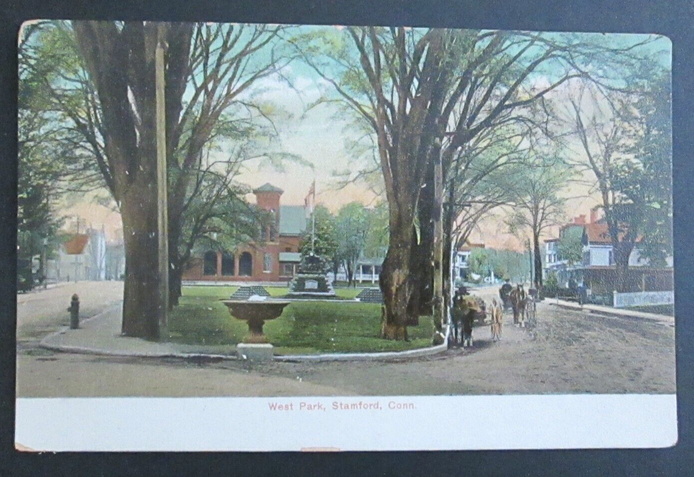West Park Stamford CT Unposted DB Postcard