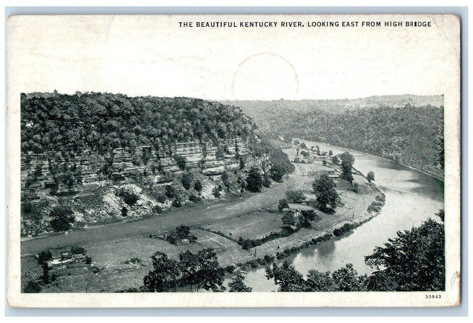 Harrodsburg KY Postcard The Beautiful Kentucky River Looking East High Bridge