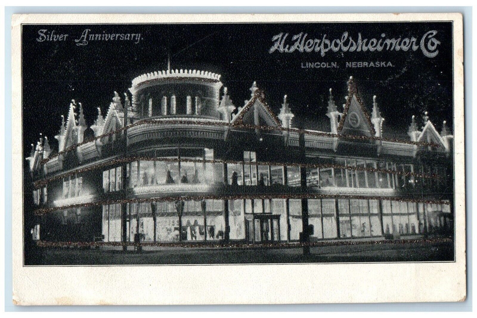 c1905 Silver Anniversary Herpolsheimer Co  Lincoln Nebraska NE Antique Postcard