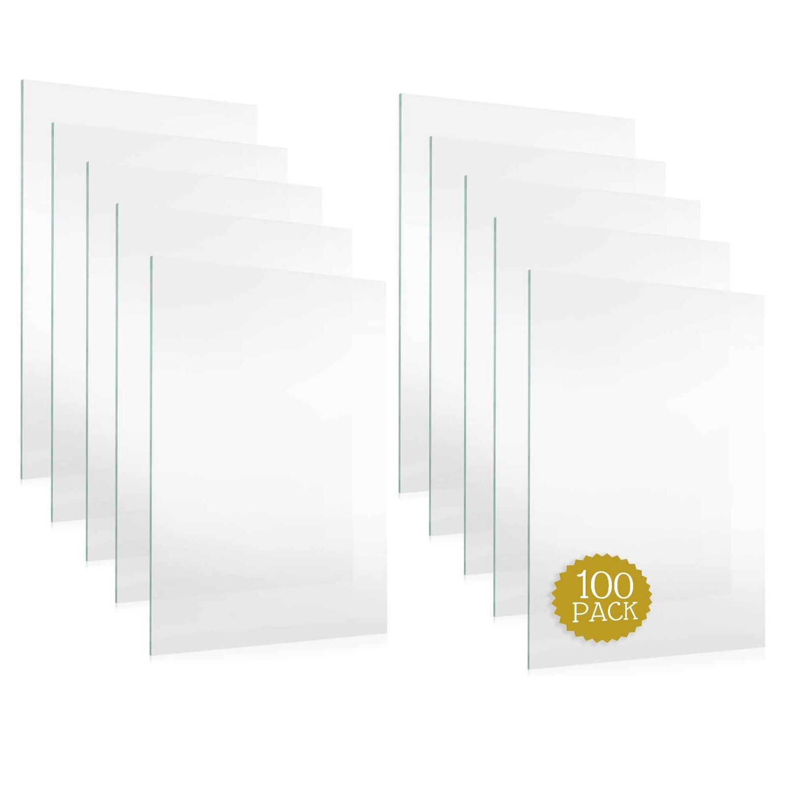 100 Sheets Of Non-Glare UV-Resistant Frame-Grade Acrylic Replacement for 10x12