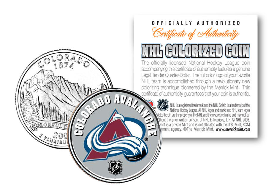 COLORADO AVALANCHE NHL Hockey Colorado Statehood Quarter U.S. Coin * LICENSED *