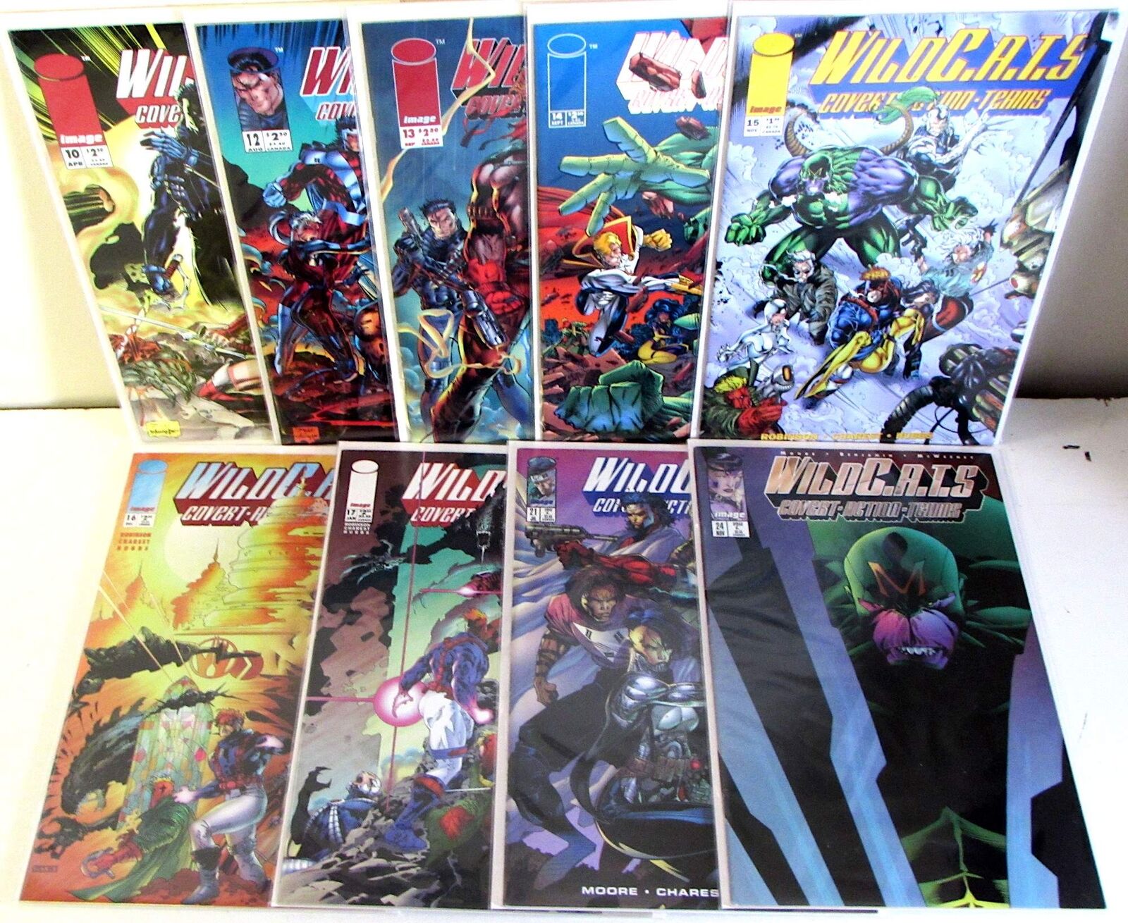 WILDC.A.T.S Covert Action Teams Lot 9 #10,12,13,14,15,16,17,21,24 Image Comics