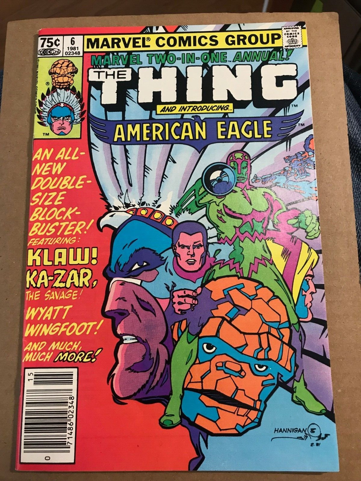 Marvel Two-in-One Annual #6 - first app. American Eagle (Marvel 1971)