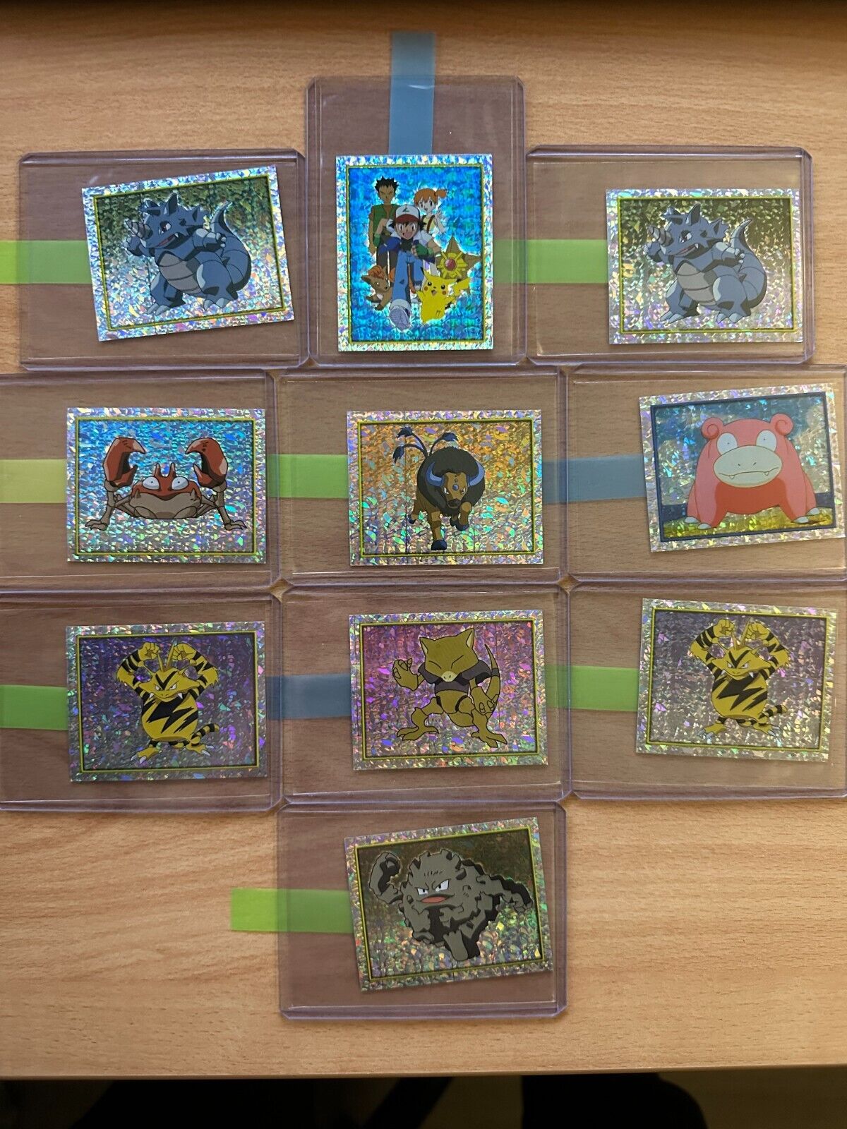 Vintage Holo Pokémon Merlin Series 2 Stickers from 2000 - Lot of 10 Near Mint