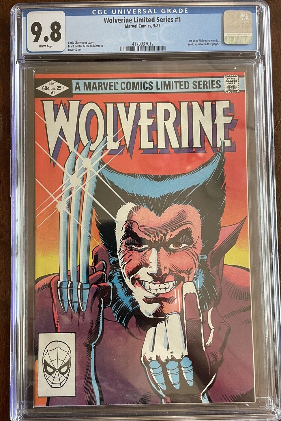 🔑 Wolverine #1 1982 limited series CGC 9.8 Miller Claremont