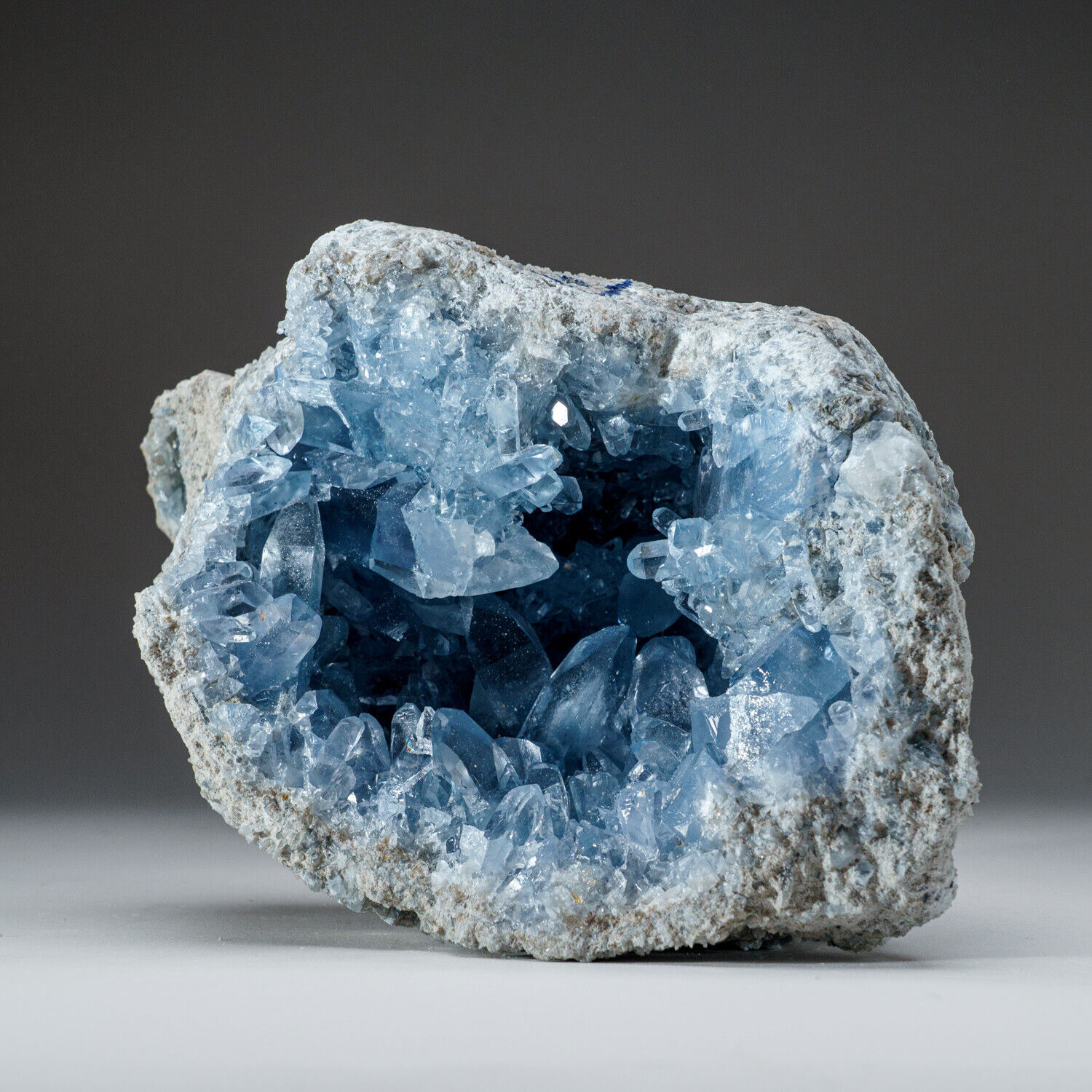 Blue Celestite Cluster Geode From Sankoany, Madagascar (12 lbs)