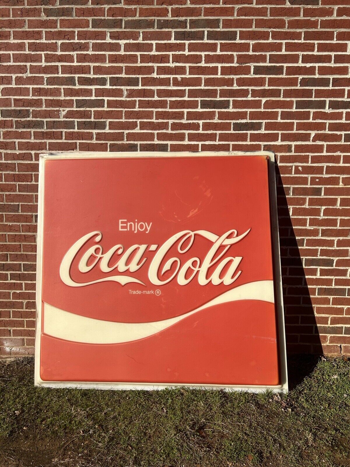 5x5 foot 1990s Coca Cola sign