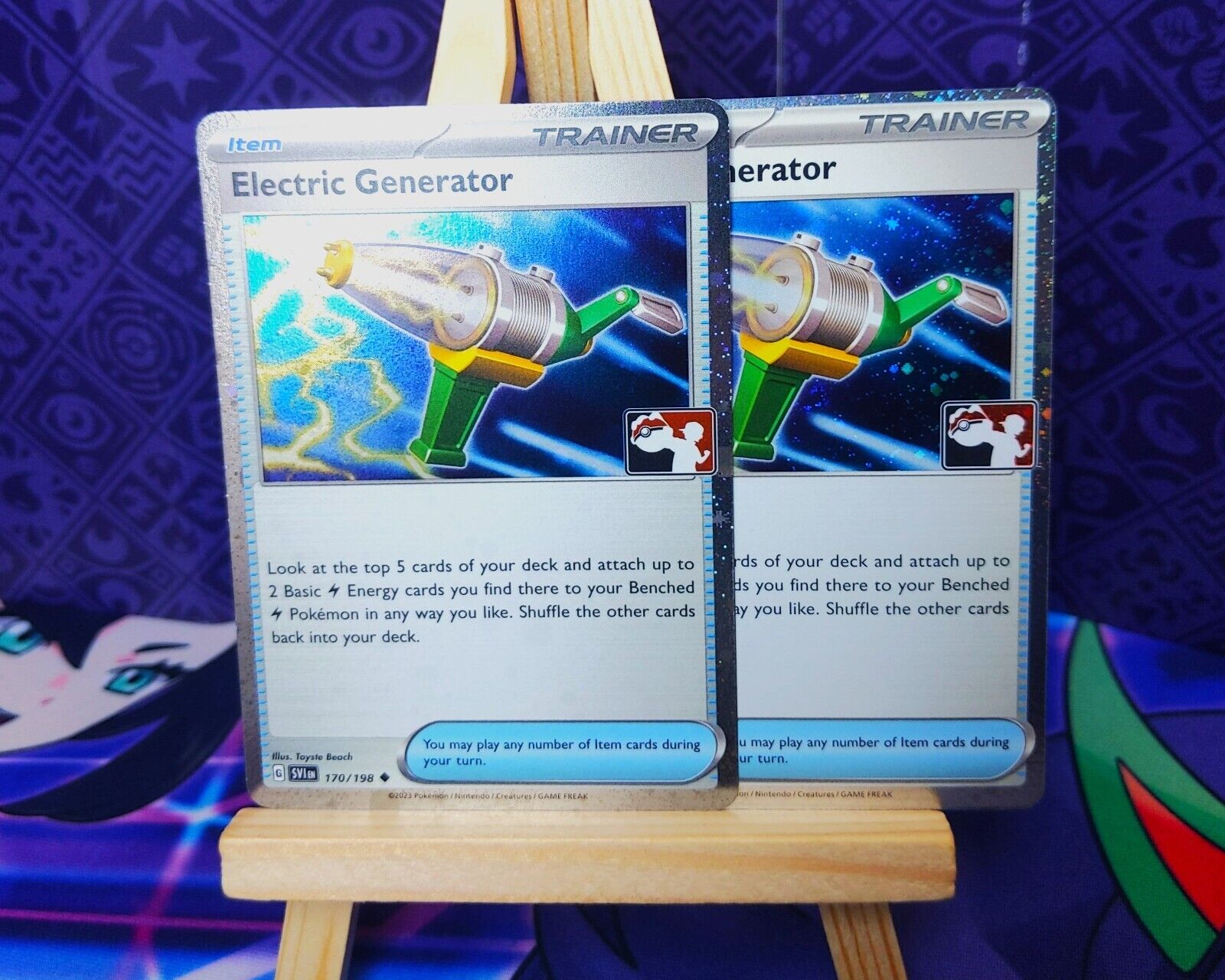 2 x Play Pokemon Prize Pack Series 3 Stamped ELECTRIC GENERATOR 170/198  HOLO