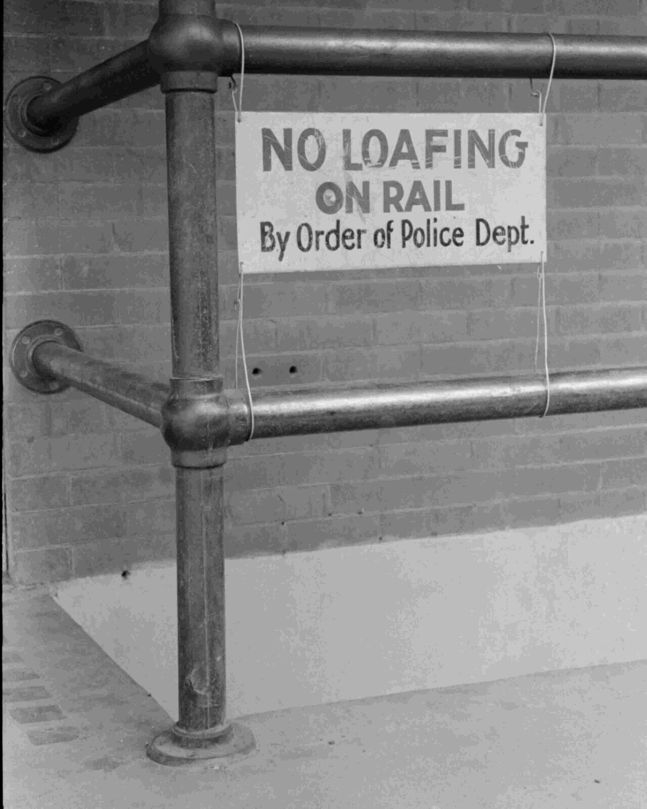 Sign on rail, Las Cruces, New Mexico Vintage Old Photo Reprints