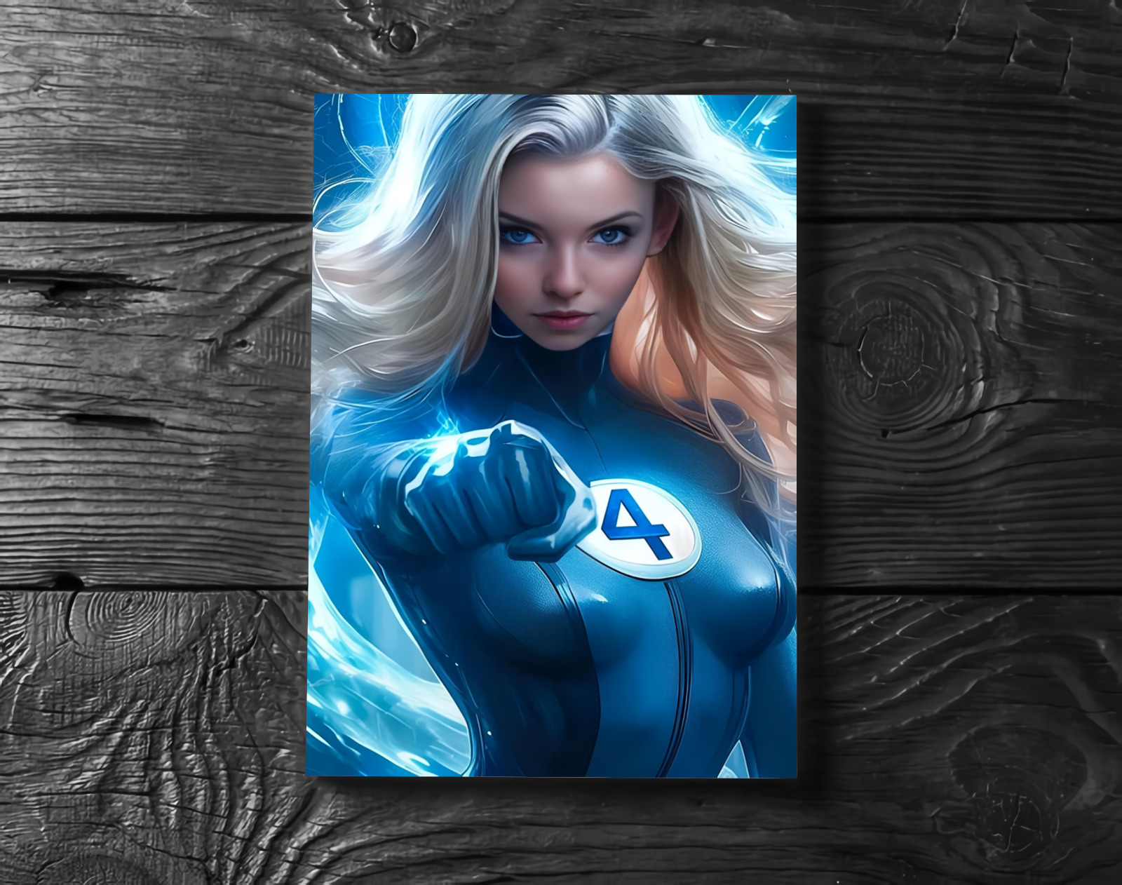 The Invisible Woman Fantastic Four Marvel Comic Poster Print - No Frame