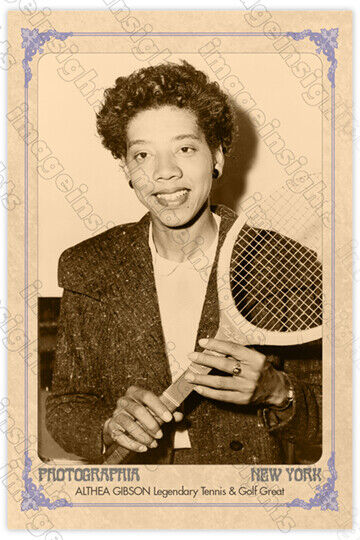 ALTHEA GIBSON Legendary Tennis and Golf Great Cabinet Card CDV RP