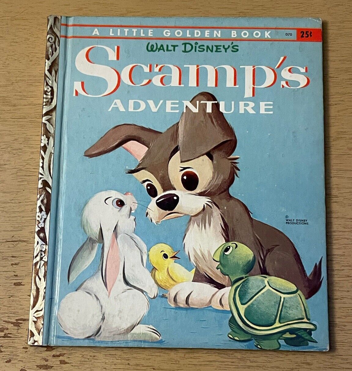 Vtg 1958 Disney Scamp’s Adventure A Little Golden Book B Edition Children Story