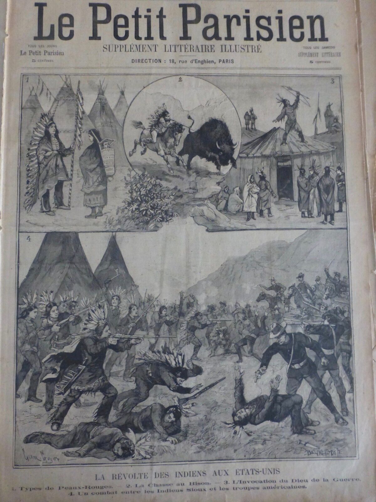 1891 1913 Native American Sioux 4 Newspapers Antique