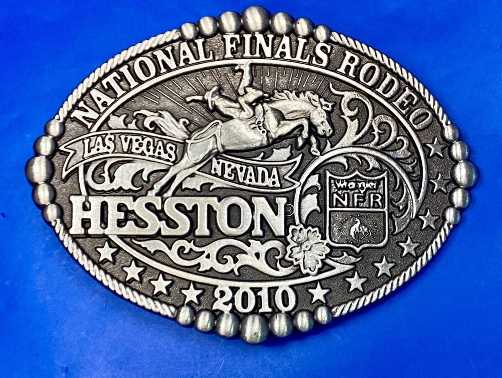 2010 Youth Size NFR National Finals Rodeo PRCA Sealed belt buckle