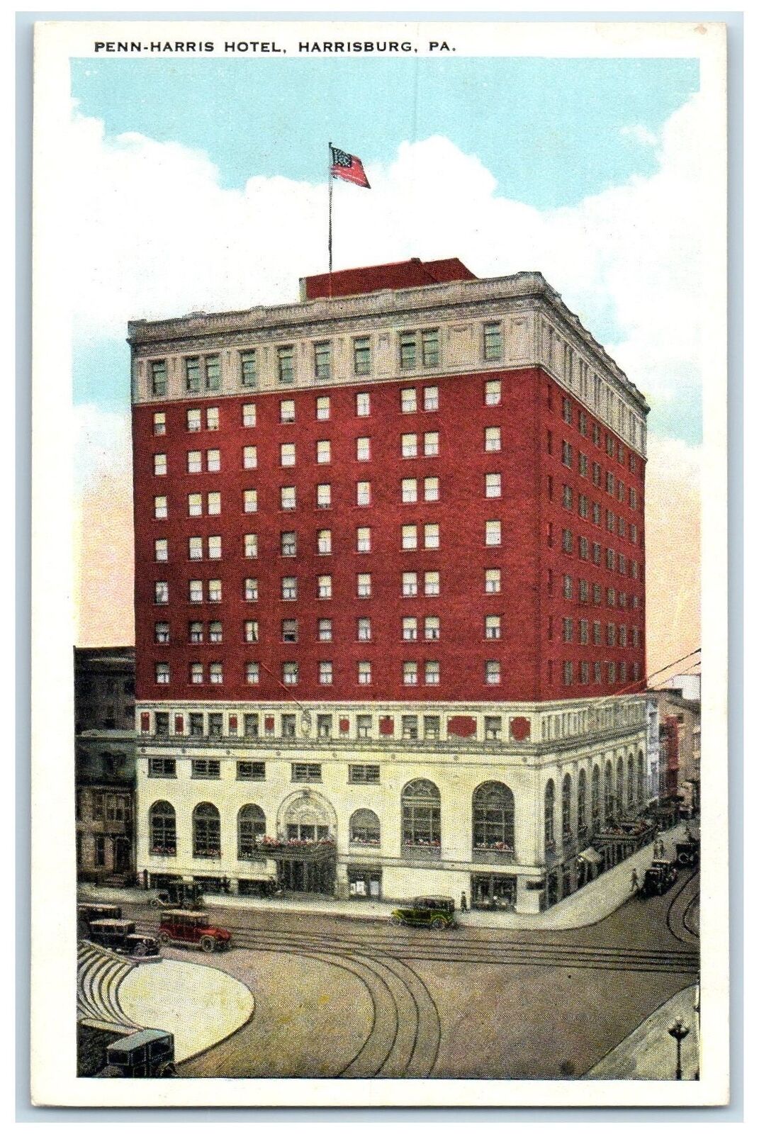 c1920\'s Penn-Harris Hotel Exterior Harrisburg Pennsylvania PA Unposted Postcard