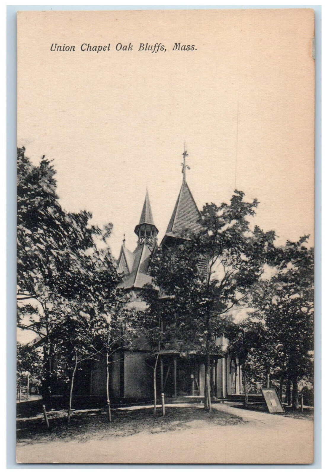 c1940\'s Union Oak Bluffs Massachusetts MA Vintage Unposted Postcard