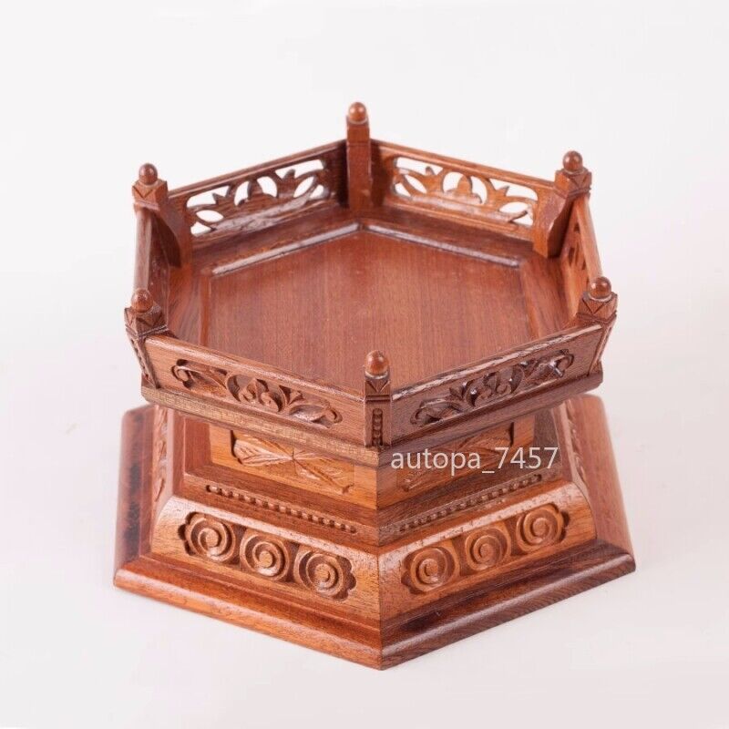 Wooden Buddhist Tools Gifts Bracket Monk Temple Block Drums Muyu Holder 12cm New