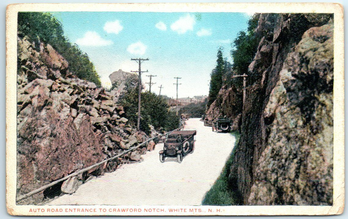 Postcard - Auto Road Entrance To Crawford Notch, White Mountains, New Hampshire