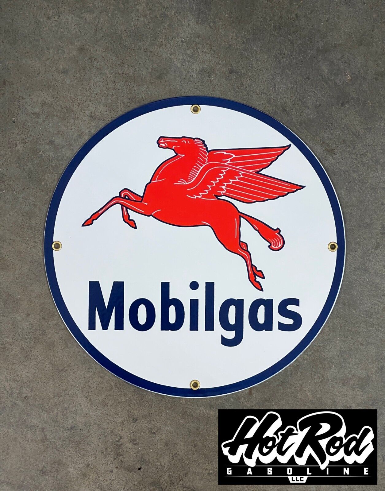 MOBIL Mobilgas Porcelain Sign
