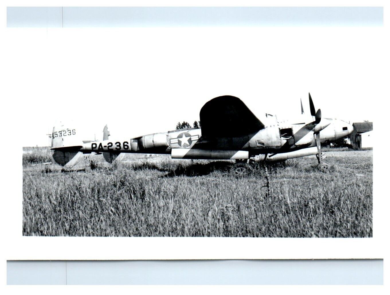 Military Lockheed P-38 Airplane Aircraft Vintage Photograph 5x3.5\