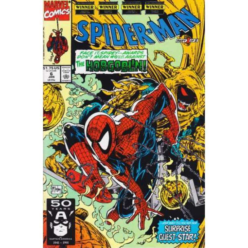 Spider-Man (1990 series) #6 in Very Fine + condition. Marvel comics [q 