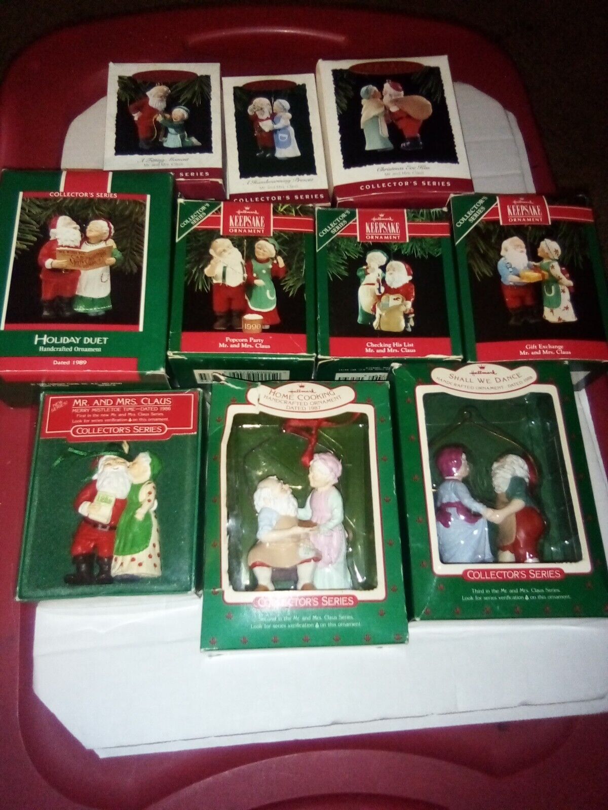 Mr. & Ms. Claus Hallmark Collection ornaments lot