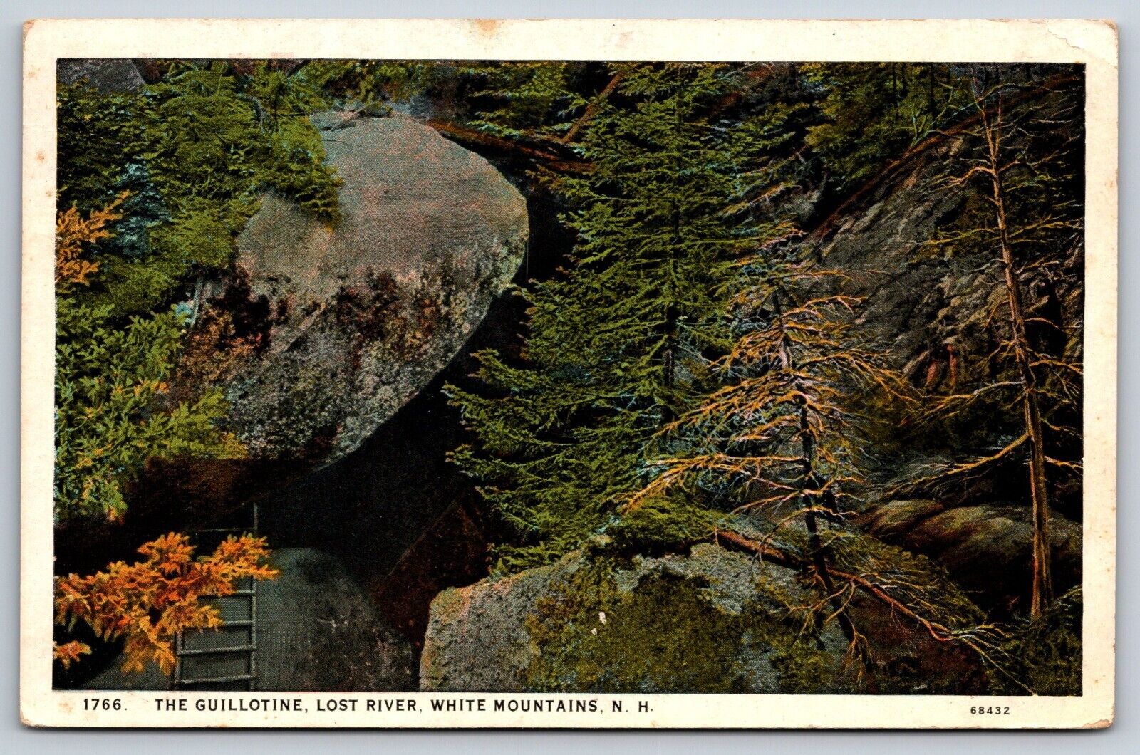 The Guillotine, Lost River, White Mountains, New Hampshire Vintage Postcard