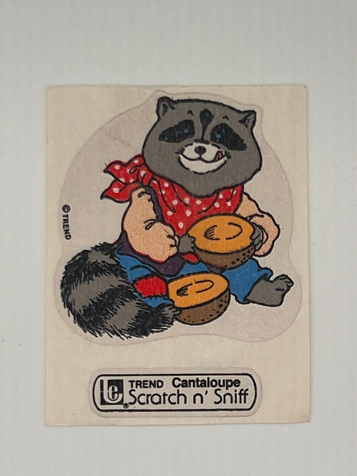 Vintage 1980s Cantaloupe Scratch N Sniff Sticker HTF 