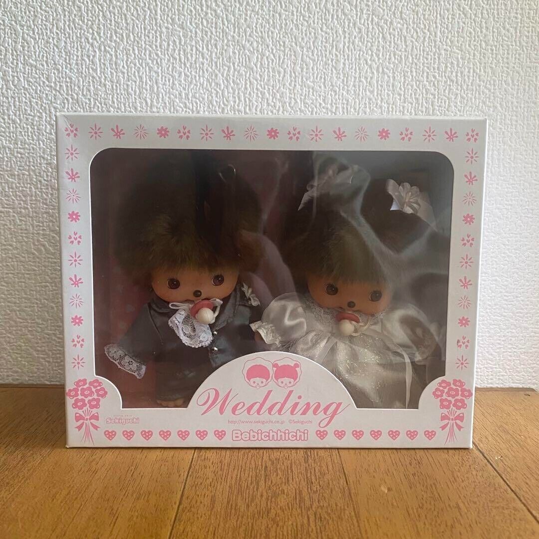 Monchichi Babychichi Wedding Set Plushie Japan Import Welcome Doll Sekiguchi 
