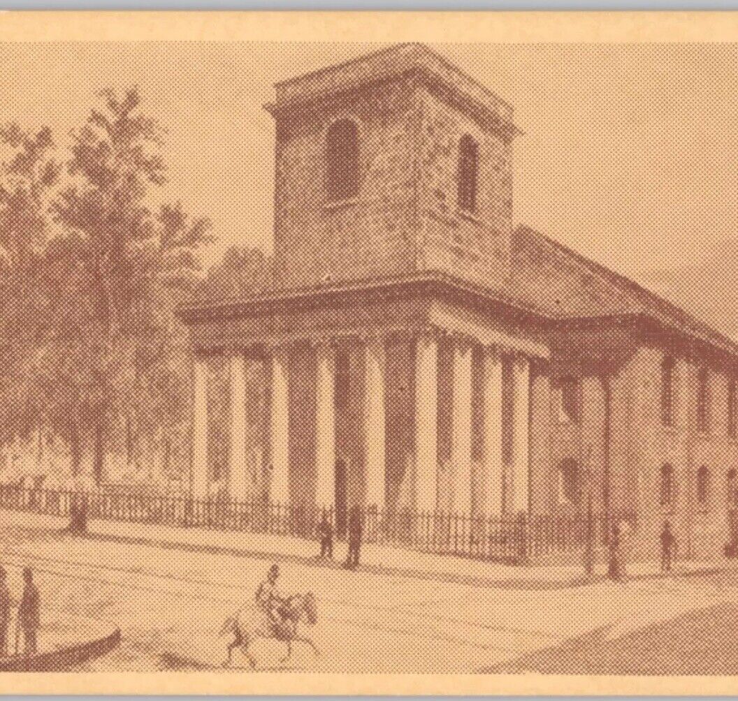 Kings Chapel, Boston, MA - Built 1747 of Granite 1910s Vintage Postcard Unposted