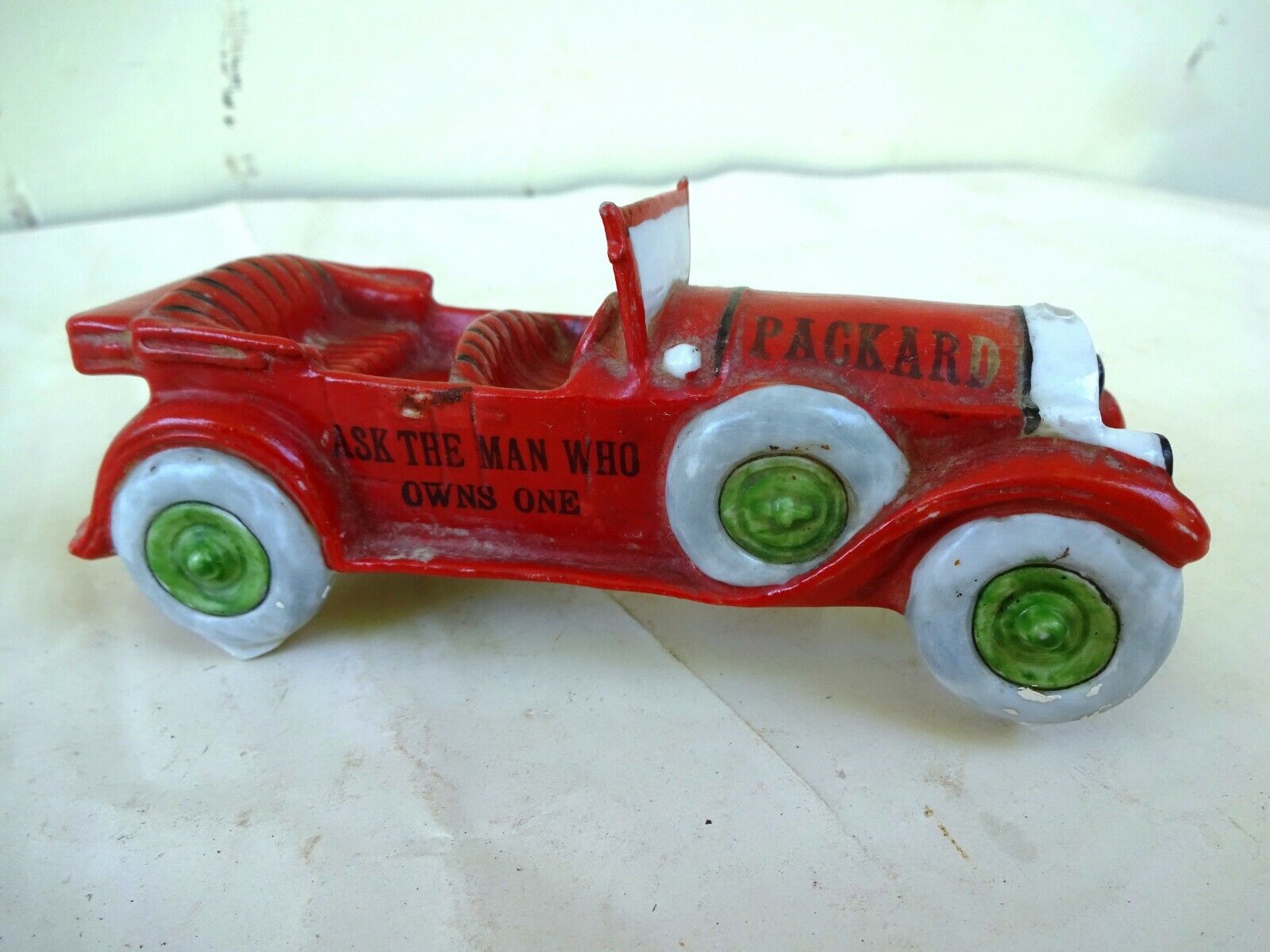 Antique Packard Car Dealer Advertising Desk Porcelain Miniature Model Collecti*F