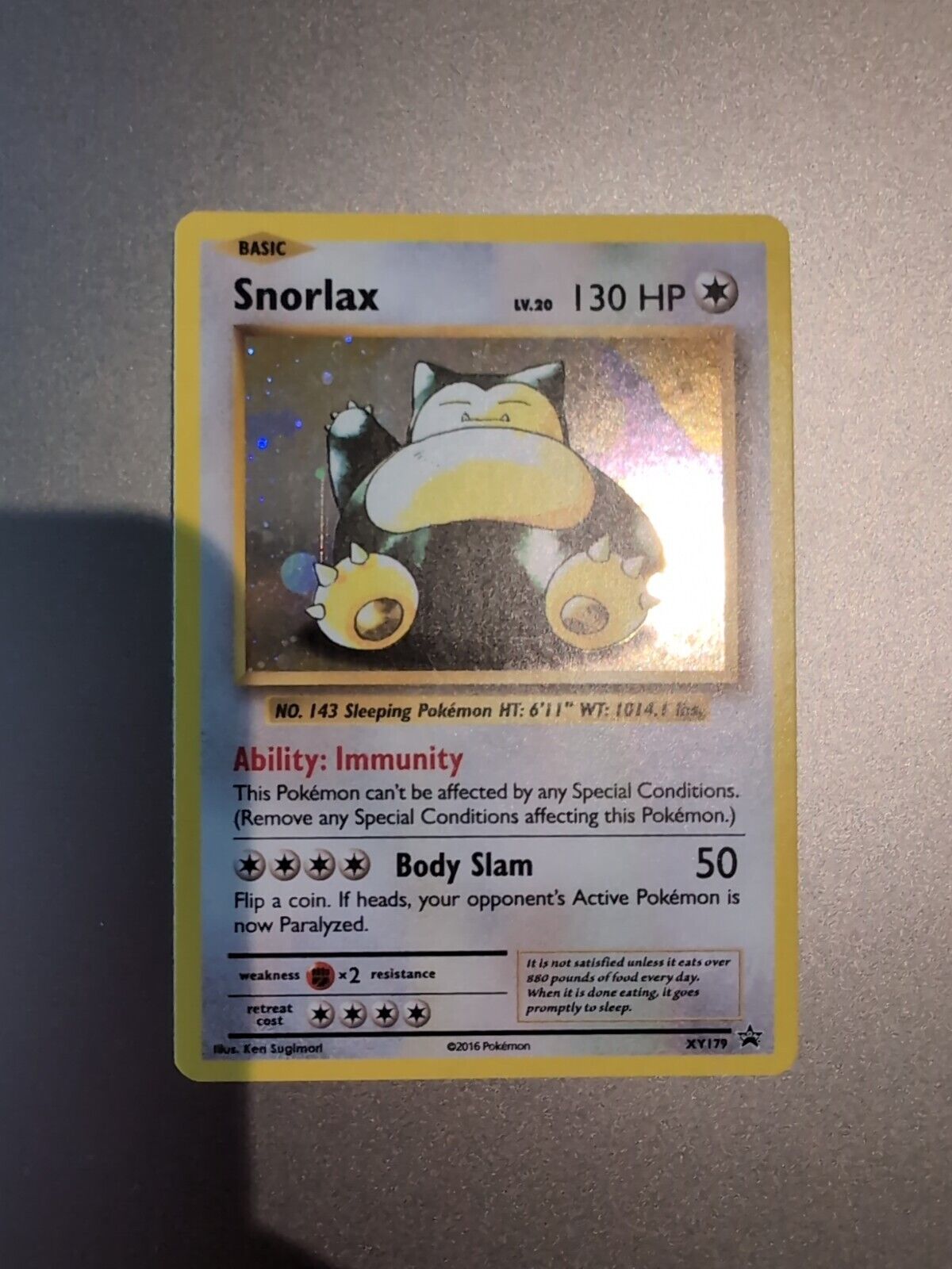 Snorlax XY179 Evolutions Promo Pokemon Card in Very good Condition