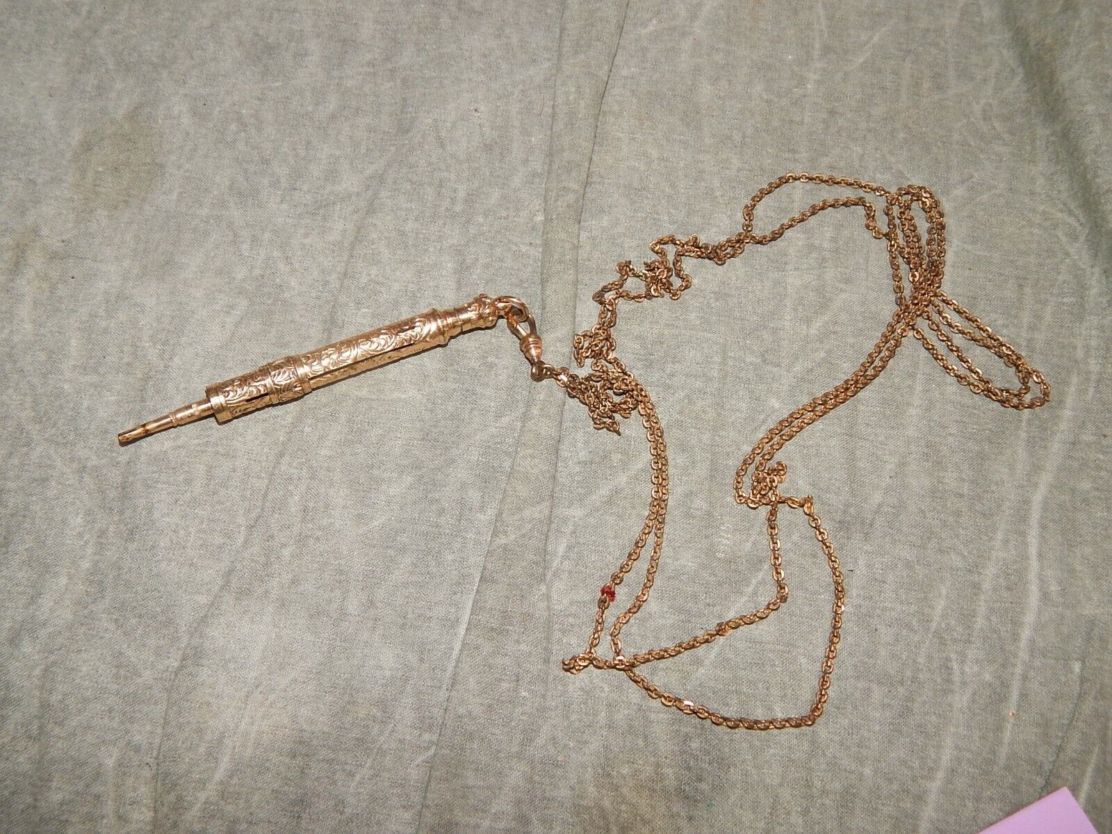 Antique Twist Action Telescoping Retractable Dip Pen Nib Holder & Propelling Pen