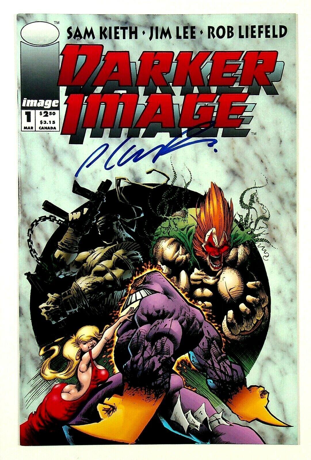 Darker Image #1 Signed by Rob Liefeld Early App Maxx Image Comics