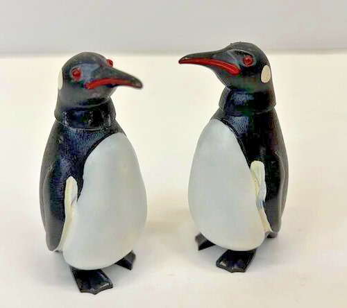 Vintage Pair of Breba Bobblehead Nodders Penguins Made In West Germany