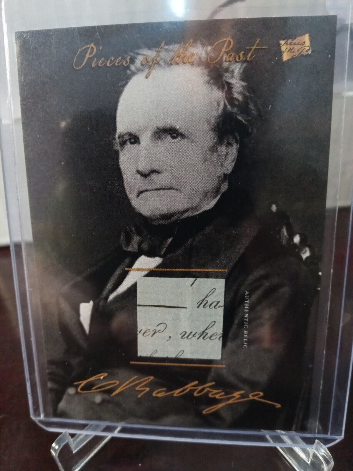2024 Pieces Of The Past AUTHENTIC  RELIC Charles Babbage #25