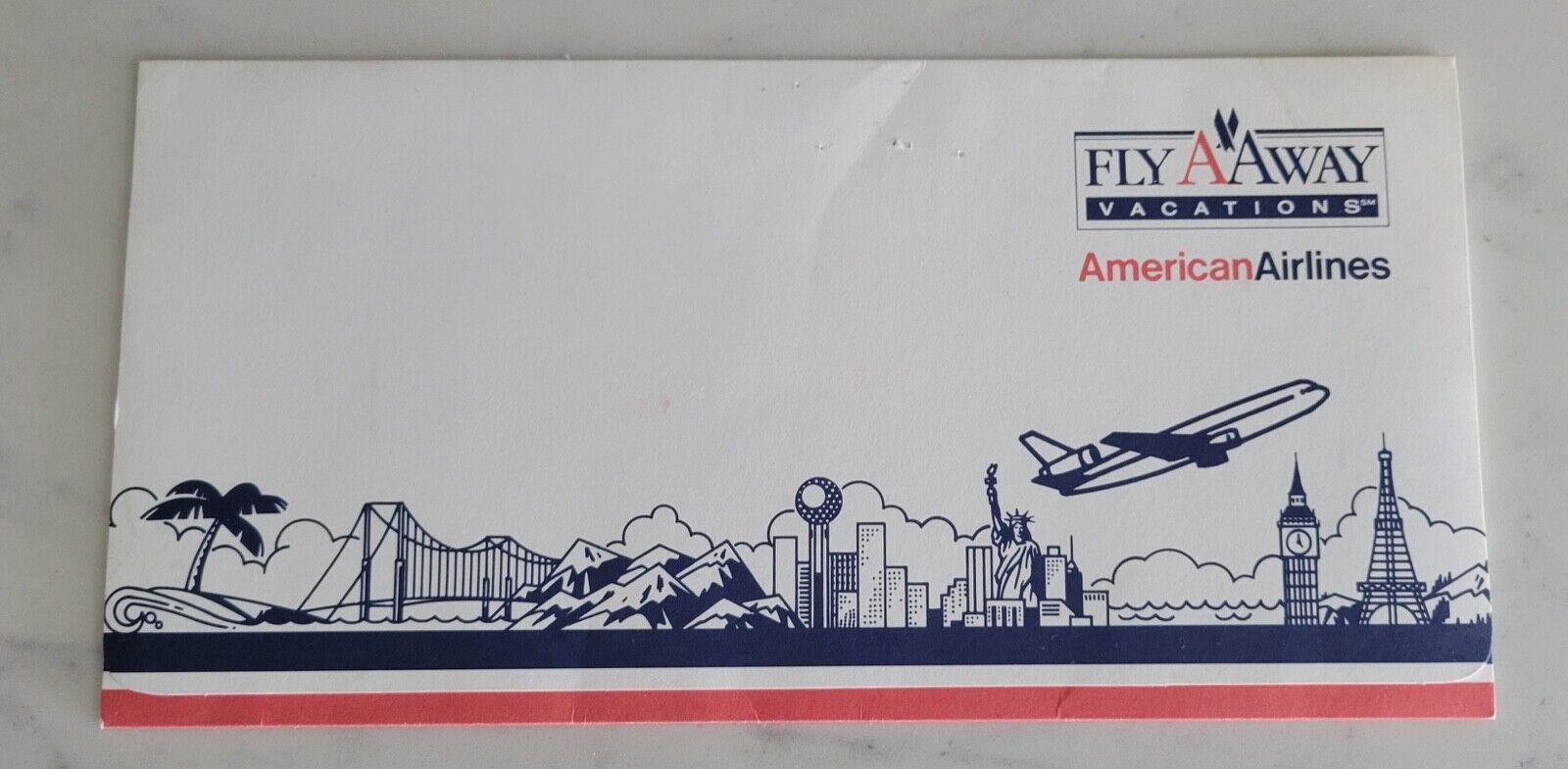 Vintage ~ American Airlines ~ FlyAAway Vacations ~ Flight Document Packet Folder