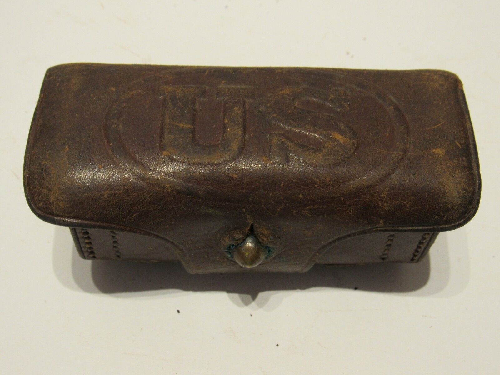 Original US Army 1906 Pattern Leather .38 Pistol Cartridge Pouch  RIA