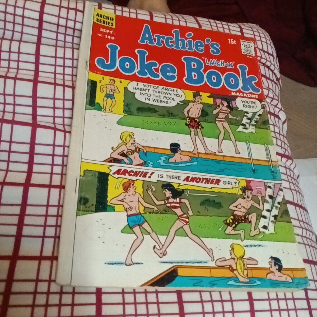 Archie\'s Joke Book #140 Mlj Comics 1969 Silver Age Veronica Bathing Suit Cover