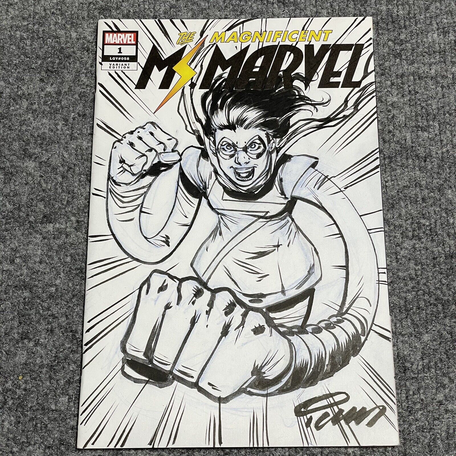 The Magnificent Ms. Marvel 1 Blank Sketch Variant Original Art By Ian Nichols