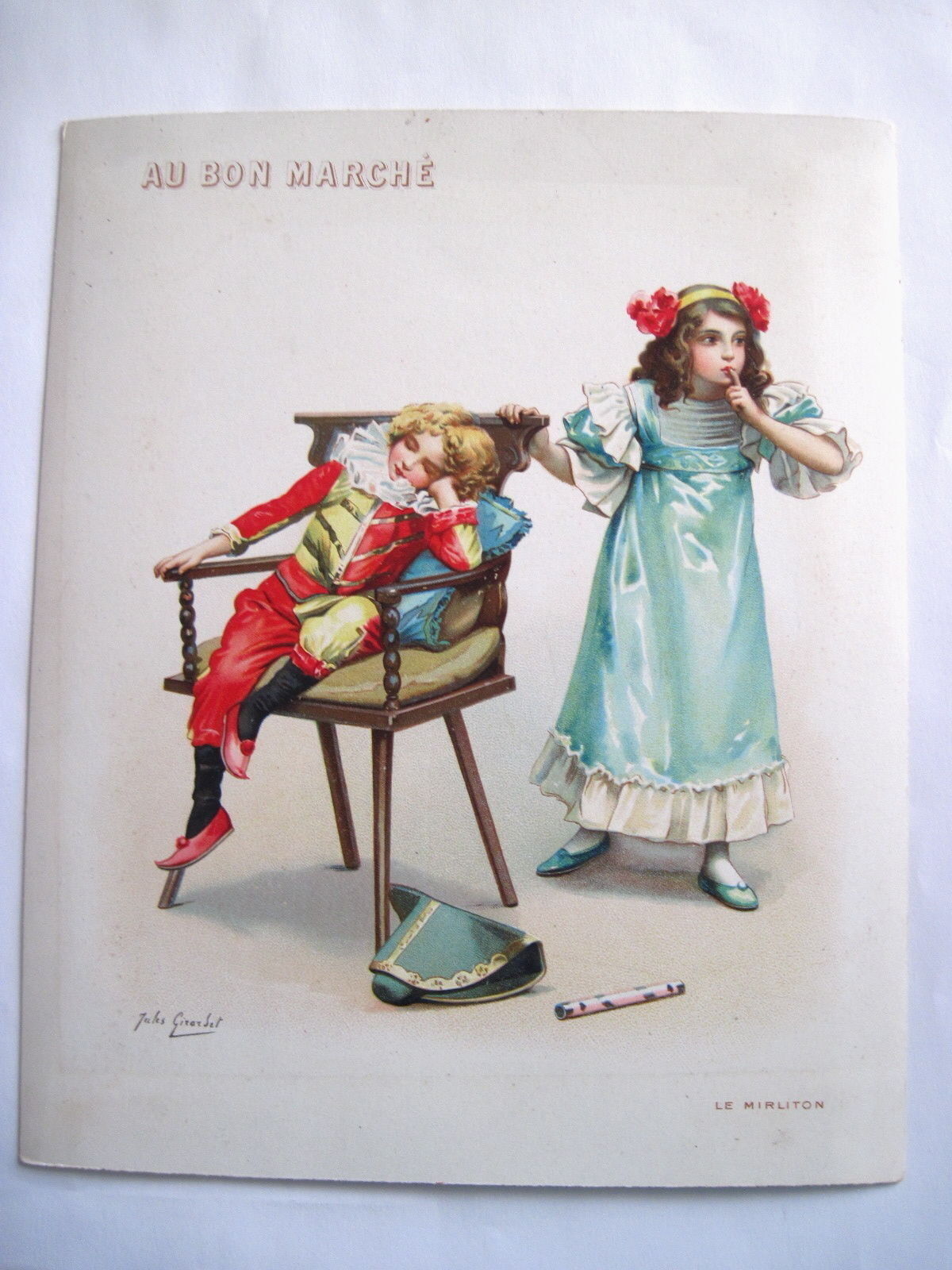 Charming Rare French Victorian 1800\'s Trade Card \