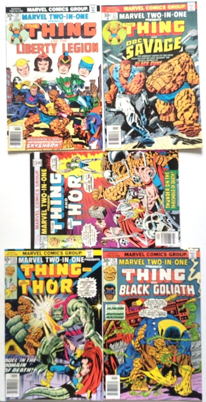 Marvel Two In One #20-24. VF 8.0.  5 BOOKS
