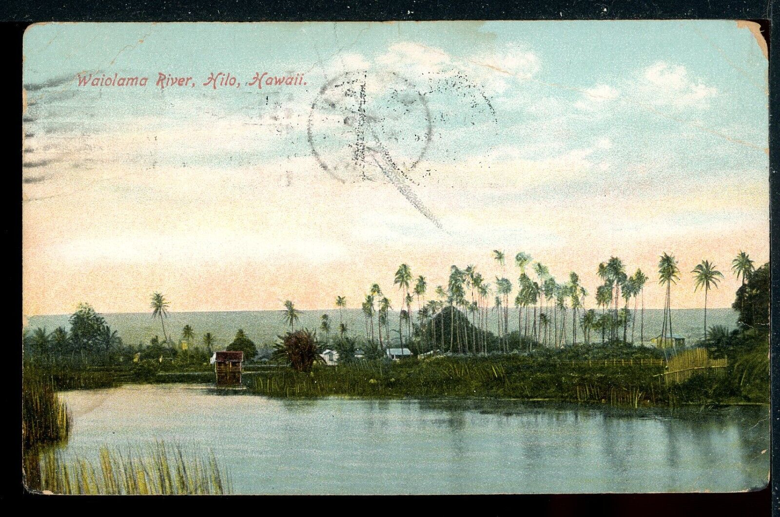 1911 Hilo Hawaii Waiolama River Historic Vintage Postcard Wall Nichols Pub.