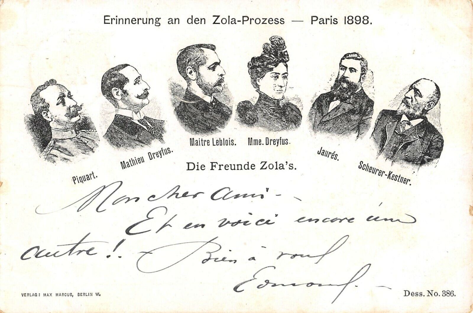 CPA THEME JUSTICE ZOLA DREYFUS PARIS 1898 MEMORY OF THE ZOLA PROCESS