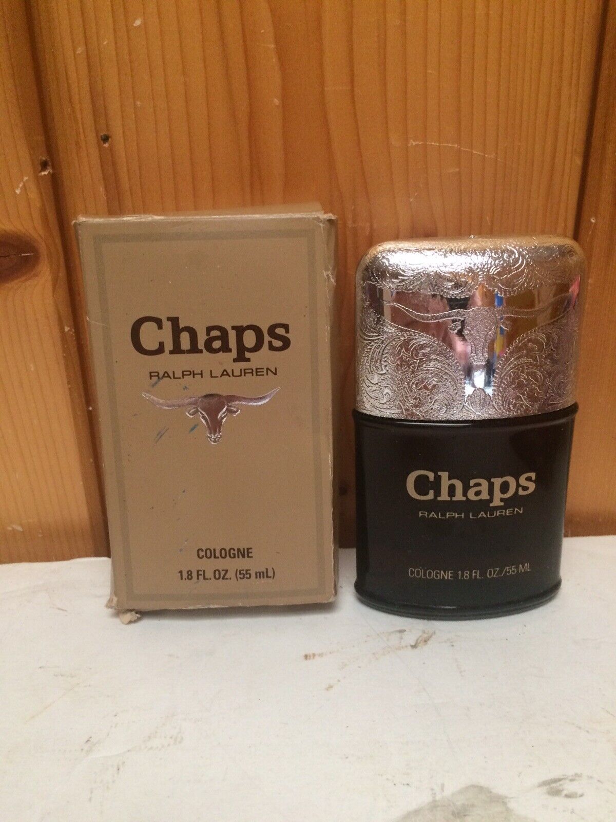 Vintage CHAPS Ralph Lauren Splash Cologne 1.8 oz 55ml Rare Classic Full Worn Box