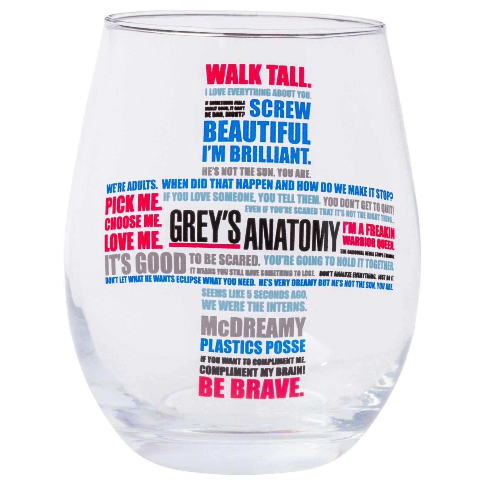 Grey\'s Anatomy Tear Drop Wine Glass You\'re My Person 20oz ABC Signature NEW
